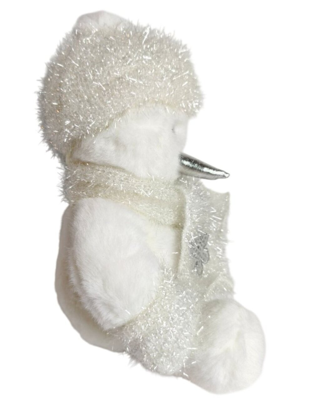 Dan Dee White Snowman Plush 15" Silver Hat Scarf Snowflake Winter Holiday Gift - Picture 7 of 8